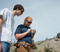 Rsearchers in the filed looking at rocks